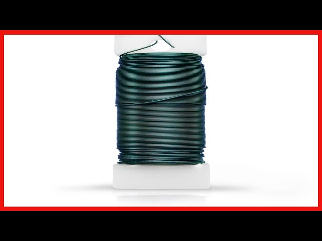 38 Yards Green Floral Wire – Durable, Flexible, and Rust-Resistant for Wreath Making