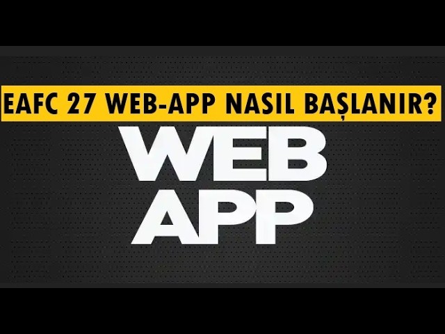 HOW TO GET STARTED WITH THE EAFC 27 WEB APP? WHAT CAN YOU DO?