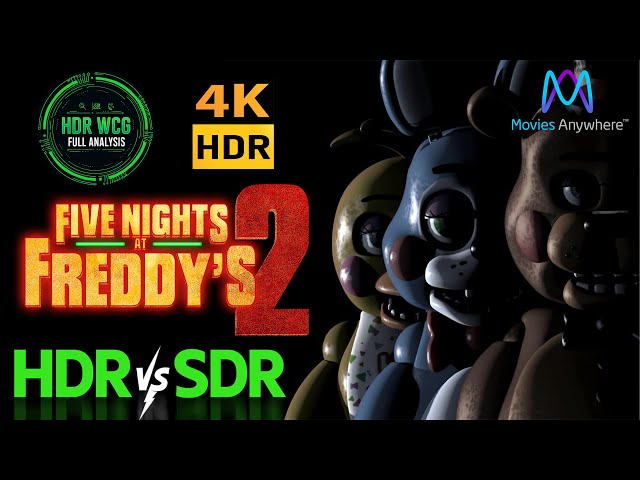HDR DV WCG ATMOS ANALYSIS Five Nights at Freddy 2 2025 4K UHD WEB  REVIEW vs SDR 100nits