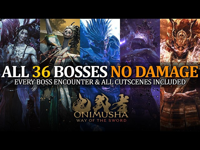 Onimusha: Way of the Sword - All 36 Boss Fights & Ending (No Damage) - All Cutscenes Included