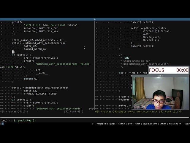 Live study: read along book "Operating Systems: Three Easy Pieces" (Part 202)