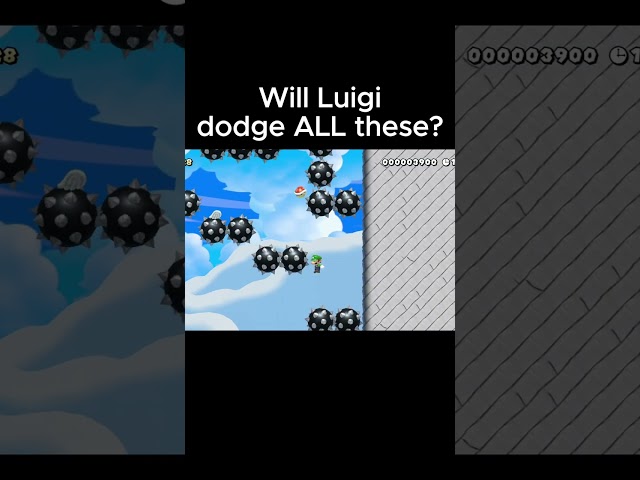 Can Luigi Dodge Spike Balls? in Super Mario Maker 2 #mario #nintendoswitch #nintendo