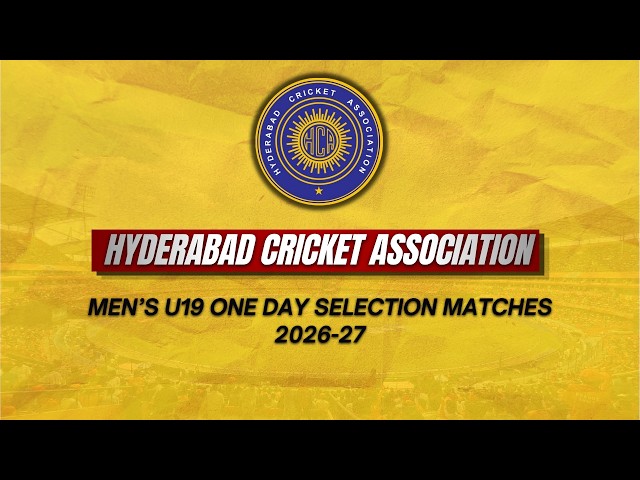HCA MENS U19 ONE DAY SELECTIONS 2026-27 |  TEAM J  vs  TEAM H | EKLAVYA -1
