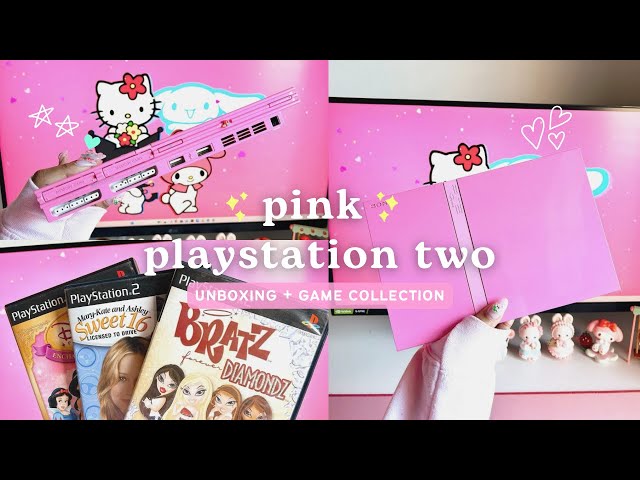 i bought a pink playstation 2 in 2026 💓☁️✨ PS2 unboxing + my PS2 game collection + PS2 accessories