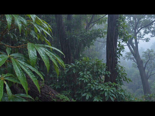 99% Instantly Deep Sleep With Best Rain Sounds | Natural Rain On Forest Leaves For Heal Insomnia