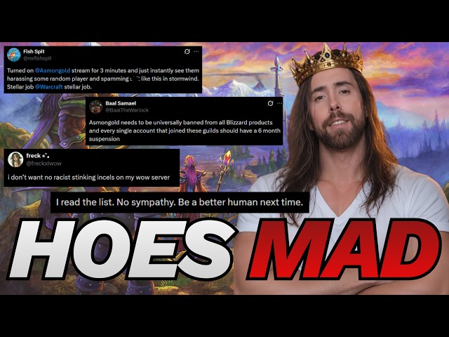 They Want Asmongold BANNED From WoW Forever! Blizzard DOUBLES Down On Unfair Name Moderation!