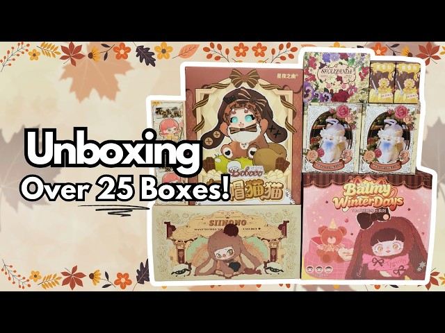 Unboxing FALL THEMED Blind Boxes | Siinono, Skullpanda, and MORE! (28 Boxes Total)