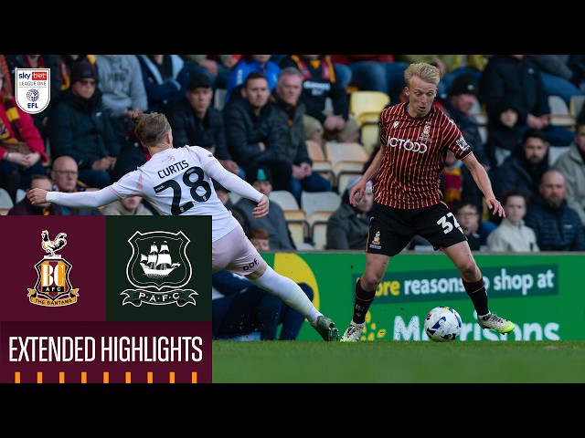 EXTENDED HIGHLIGHTS: Bradford City v Plymouth Argyle