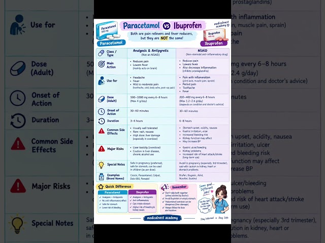 PCM vs IBUPROFEN — What’s the Difference?