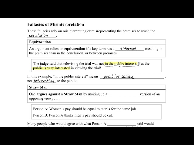 2.9.3 - Fallacies of Misinterpretation