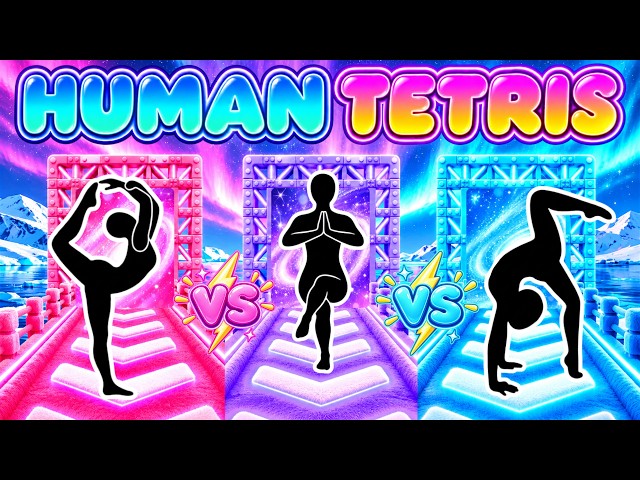 HUMAN TETRIS 3 PLAYER BATTLE⚡#2 | Be Fast or Be Last 💀 | Immersive Interactive Warm-Up