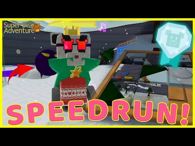 SUPER BEAR ADVENTURE SPEEDRUN | KAR VADİSİ YAPBOZ REKORU + VİLADİMİR AYISI DÜNYA REKORU!
