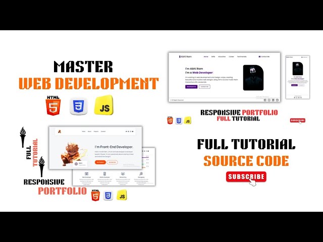 Master Frontend Web Development With 2 Real World Portfolios using html css js Beginners to Advanced