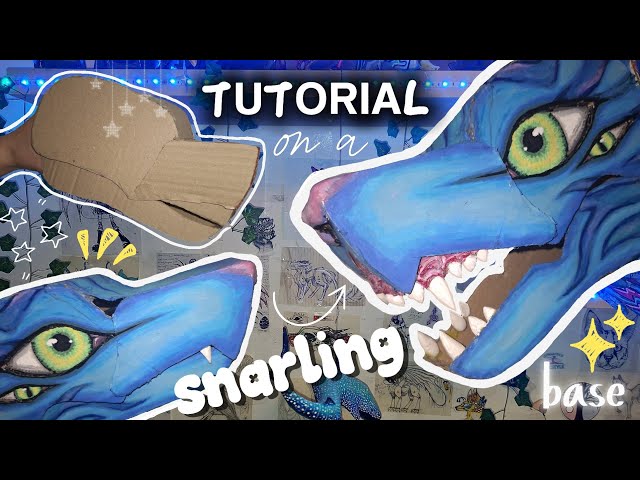 TUTORIAL | How to make simple snarling dragon puppet base✨️❤️#dragonpuppet#paperdragon#tutorial#base