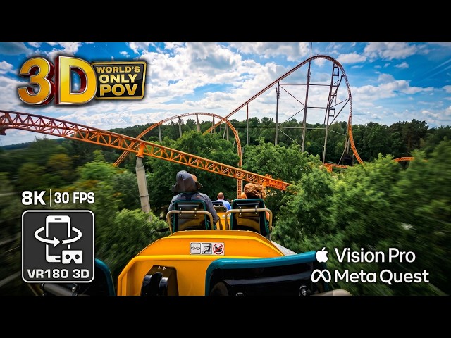 BRUTAL EJECTOR AIRTIME 😱 Expedition GeForce - intense Coaster VR180 POV 🟥 3D 8K HolidayPark Quest 3