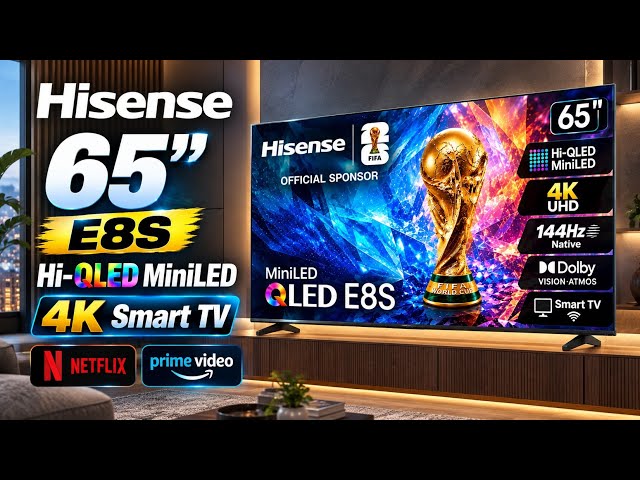 Hisense 65-inch E8S Mini-LED 4K Smart TV Unboxing || Amazon Prime Big Deal Days || Subwoofer || 1...