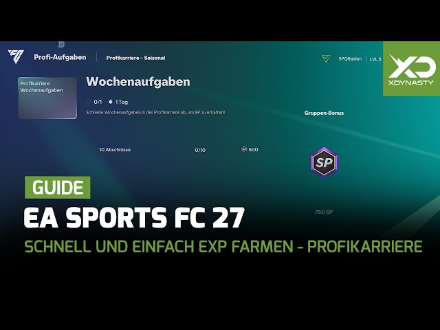 EA SPORTS FC 27 | Schnell und einfach EXP farmen dank Profikarriere