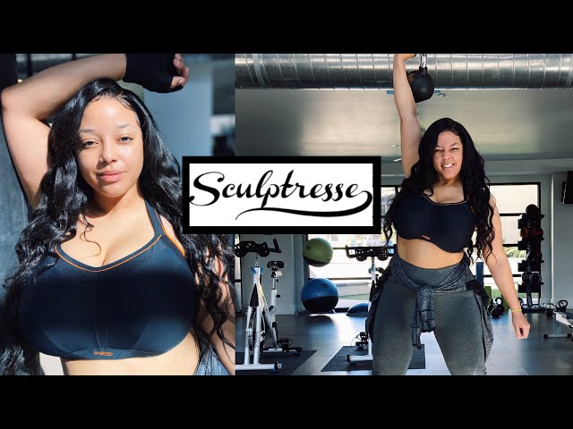 SCULPTRESSE SPORTS BRA DD+ (FULL REVIEW & WORKOUT) | Yellow Jade #panache