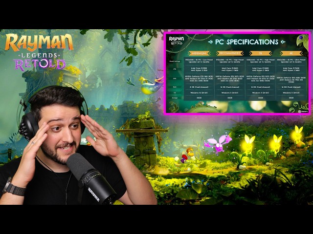 Rayman Legends Retold PC Requirements - I'm Sorry, WHAT?