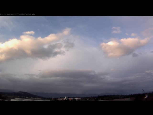 Cold Front Approaches UVic 2016-11-16 with 20X speedup of one hour of video.