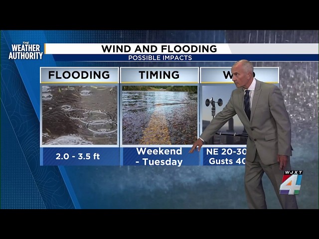 Tides forecasted 2.0 to 3.5 feet above normal with moderate to major tidal flooding possible