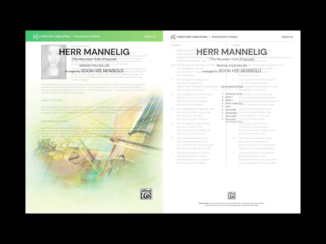 Herr Mannelig, arr. Soon Hee Newbold – Score & Sound