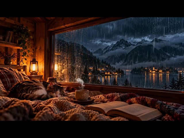 Heavy Rain at Night for Deep Sleep | Rain Sounds for Sleeping, Relaxation & Stress Relief, ASMR