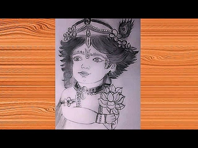 Krishna Ji Drawing, drawing Tutorial 😍 easy drawing for beginners easy drawing 