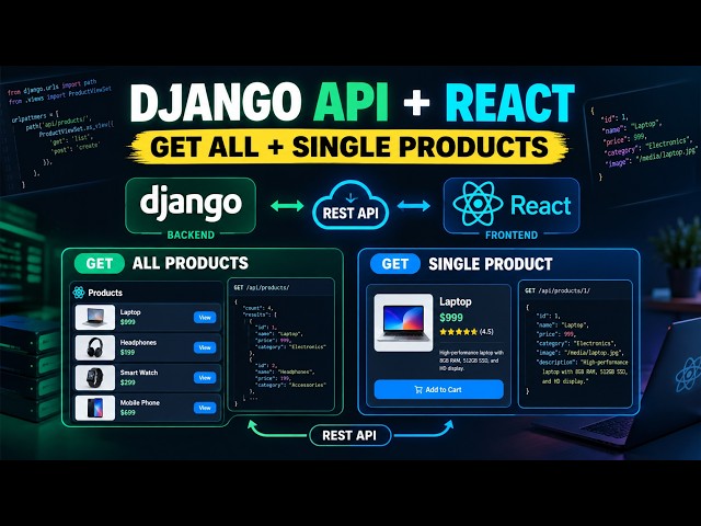 Django REST API + React.js 🔥 | Get All Products & Get Single Product API | Full Integration