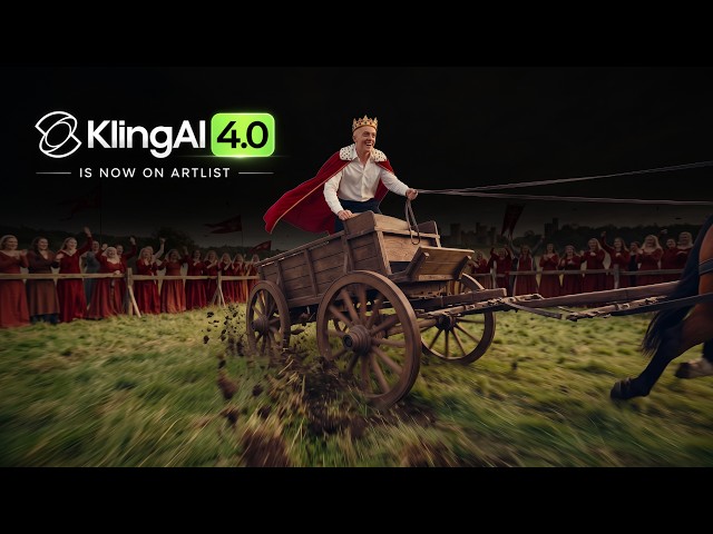 Your imagination just got a royal upgrade, Kling 4.0 is now on Artlist!