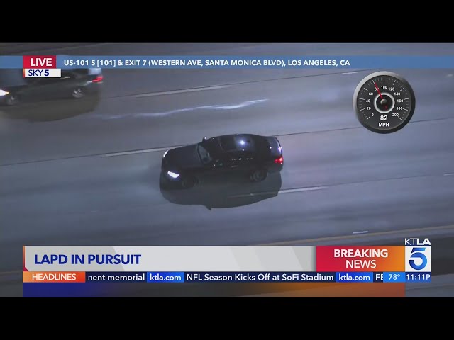 Officers chase fleeing suspect in L.A. County
