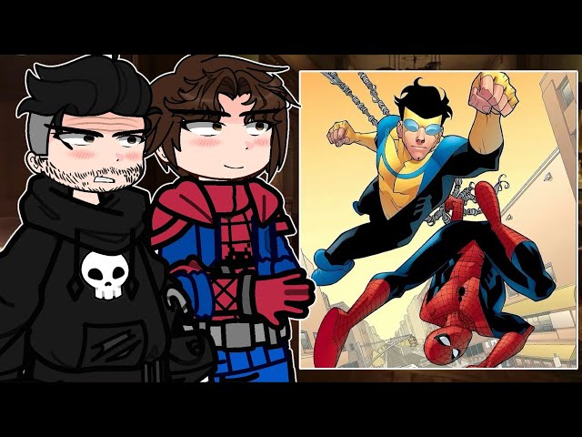 🇺🇸/🇧🇷/🇪🇸 Spider Man Brand New Day React to Invincible | Gacha reaction 
