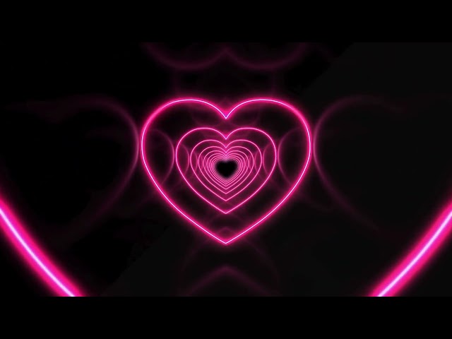 Pink Heart background video loop seamless loop tunnel Animation background (No Sound)