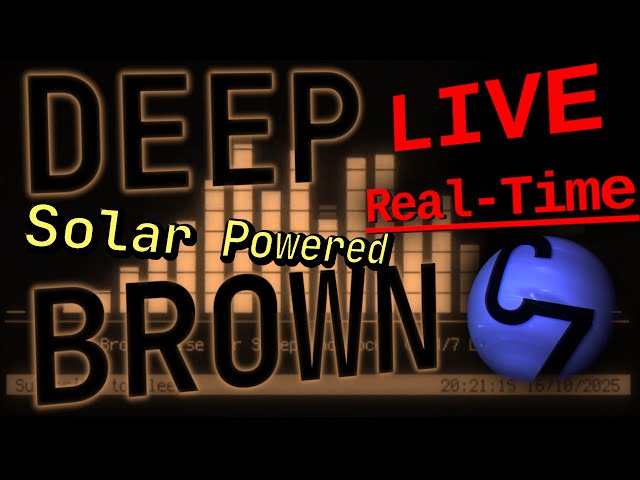 🟡 [ LIVE 24/7 ] ☀️ Solar Powered Deep Brown Noise for Sleep and Focus ( No Mid-roll Ads )