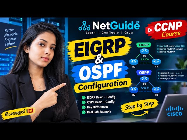 EIGRP VS OSPF CONFIGURATION#CCNP #NetGuideDeepika #Networking #cisco
