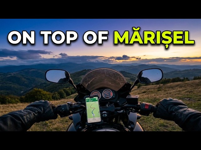 Panoramic - On TOP of Mărișel  Apuseni Mountains with Kawasaki Z750S  | Blue Hour & Music (4K)