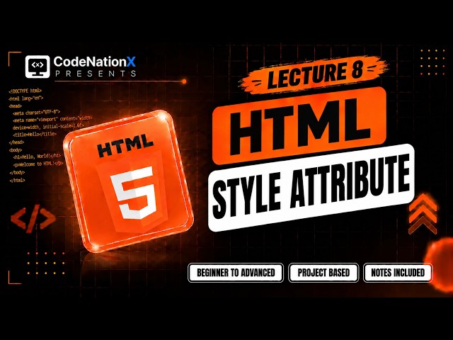 HTML Inline CSS for Beginners 🚀 | Style Attribute Tutorial | Lecture 8