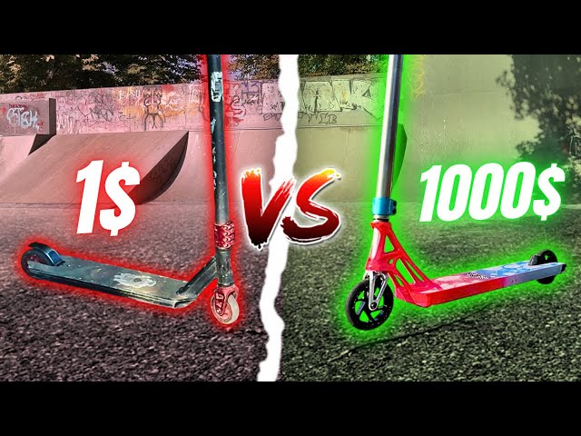 $1 vs. $1,000 Scooter at a SUBSCRIBER Skatepark!🤯🔥