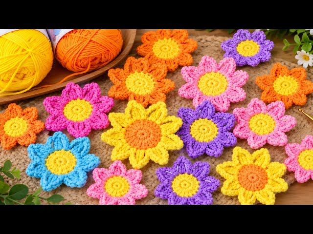 Easy Simple & Beautiful🌸 Crochet Small Flower Tutorial for Beginners 