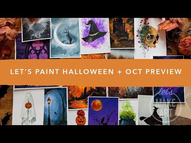 Let's Paint Halloween | Inside Look At the Halloween Mini Workbook & the October Digital Projects
