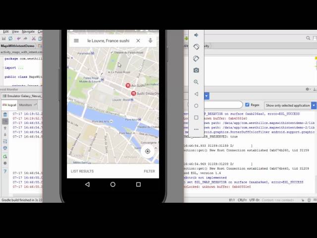CSP AS Using an Intent Object to Launch Google Maps