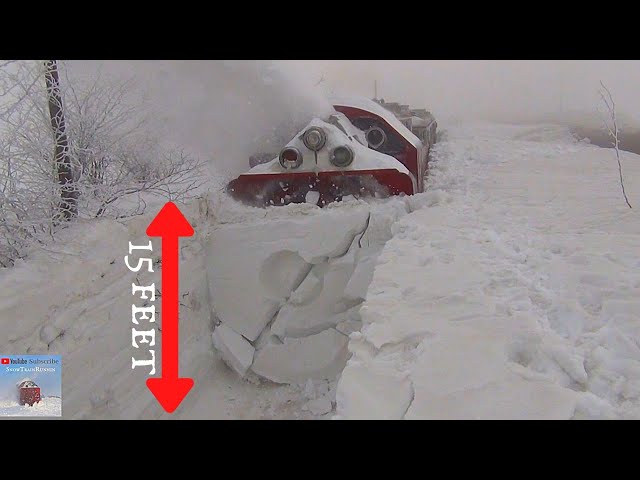 World Record Snowfall on Railways VS Biggest Train Snow Plow