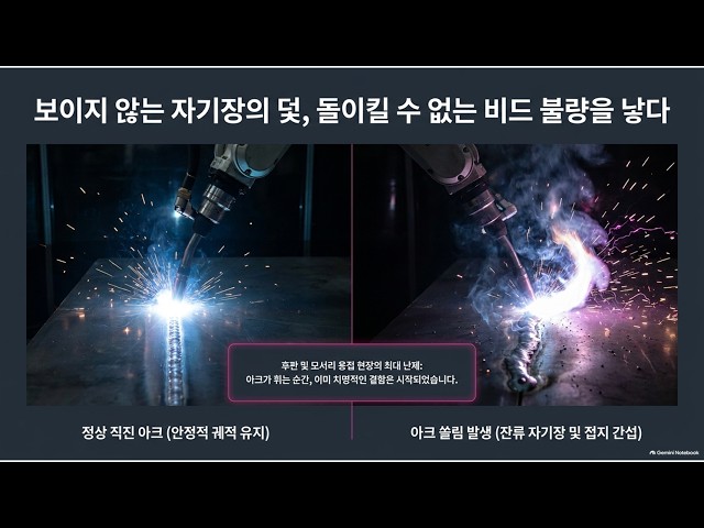 휘어버린 아크의 혼돈을 선형 공간으로 펴다, Koopa로 잡는 아크 쏠림 비드 불량 #예지보전 #Koopa #아크쏠림 #UYeG #로봇용접