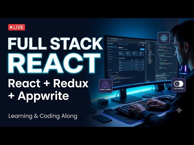 🔴 LIVE | Learning Full Stack React 🚀 | React + Redux Toolkit + Appwrite | Coding Along