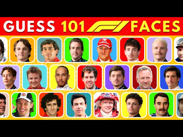 Guess 101 Formula 1 Faces! 🏎️ | Ultimate F1 Quiz | Can You Name Them All? 🤯