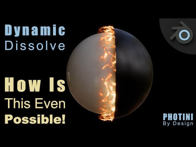 Procedural Fire Dissolve Effect In Shader Nodes - Blender Tutorial