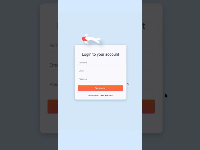 Login Form with Fish Animation 🐟✨ | HTML CSS