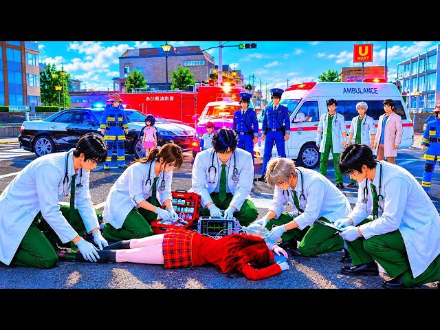 Burning Car, an Injured Girl… Then the Rescue Began |Sakura School Simulator