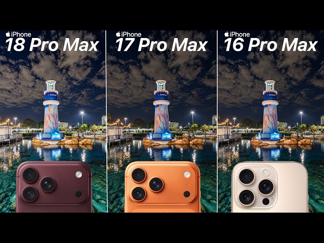 iPhone 18 Pro Max VS iPhone 17 Pro Max VS iPhone 16 Pro Max Camera Test Comparison
