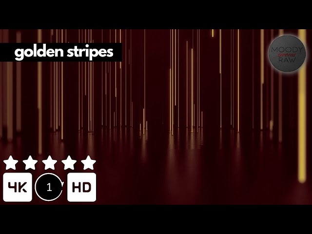 Old Money Gold Stripes 4K Visual Loop (Silent) | Architectural Luxury Background | Seamless Loop